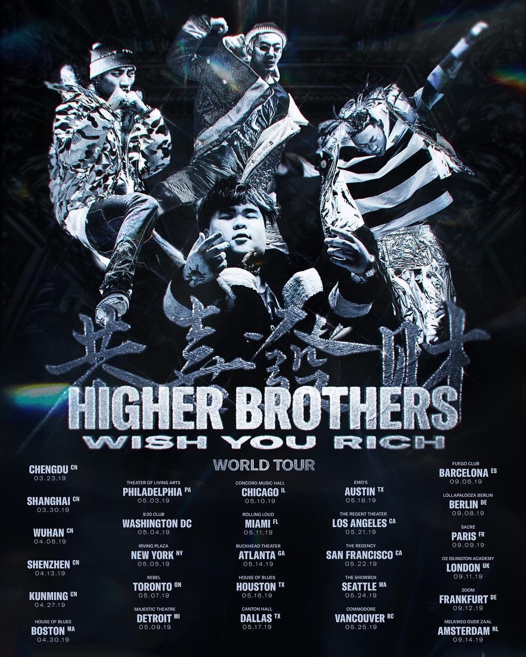 Higher Brothers 世界巡演即將啓動